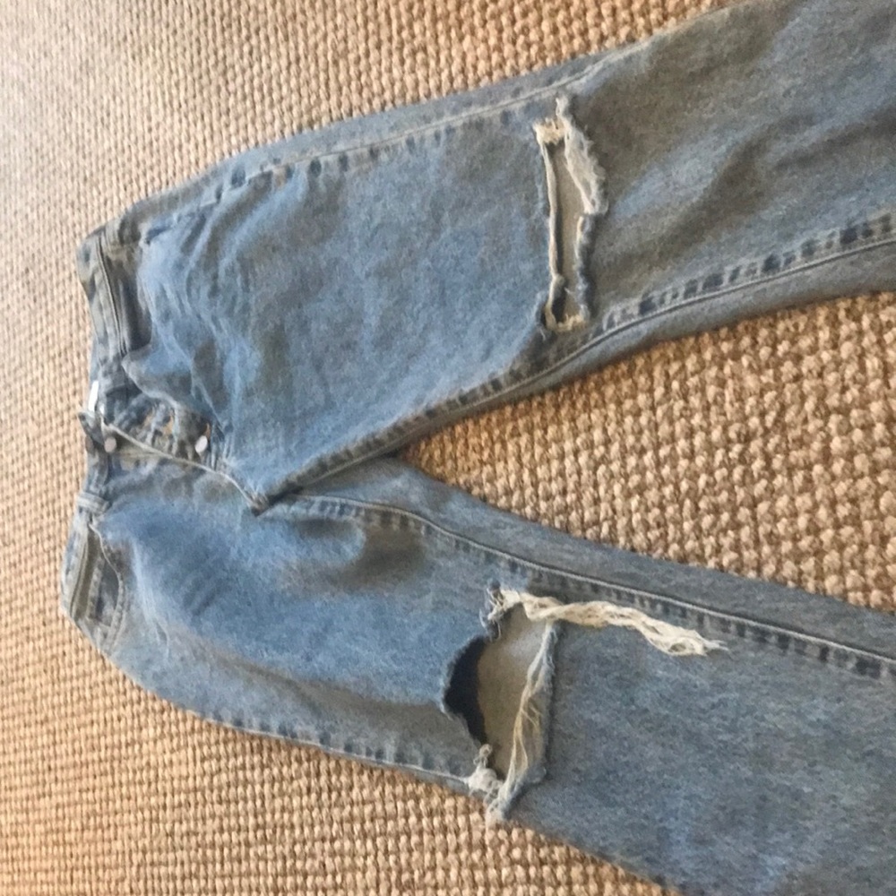 We wore what distressed jeans